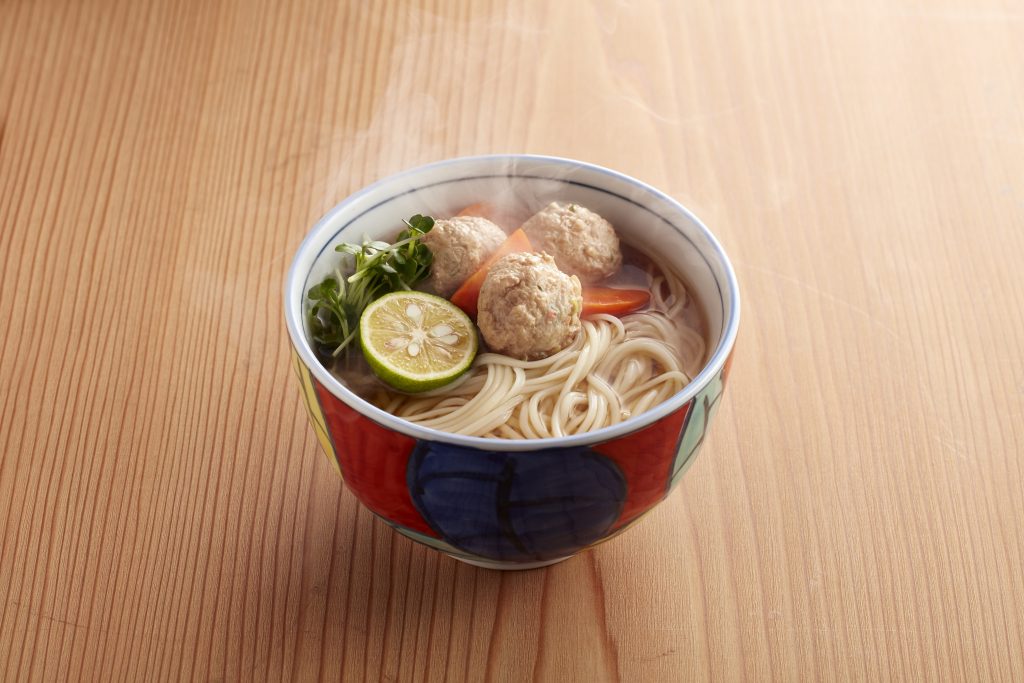 温かいつみれそうめん