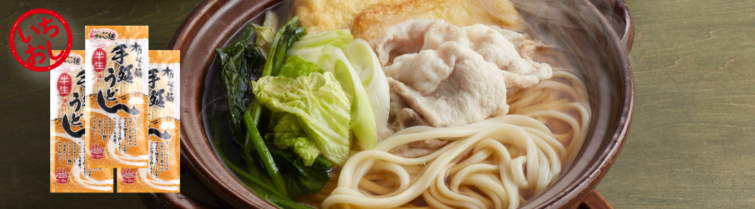 手延うどん半生